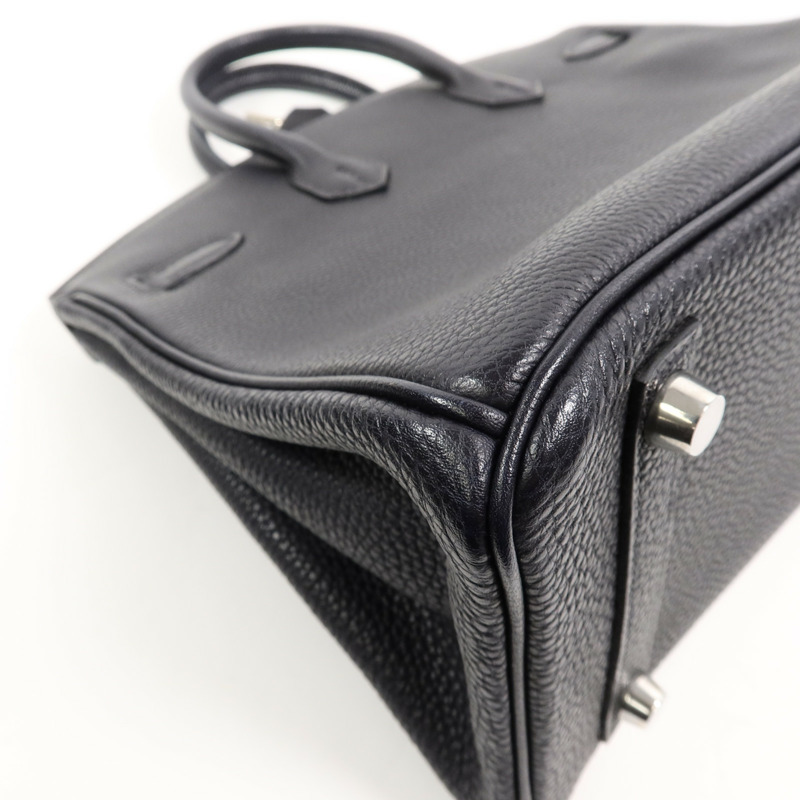 HERMES Togo皮革Birkin 25手挽袋Bleu Indigo-14