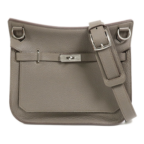 HERMES Togo皮革Jypsiere 28肩背袋Etain