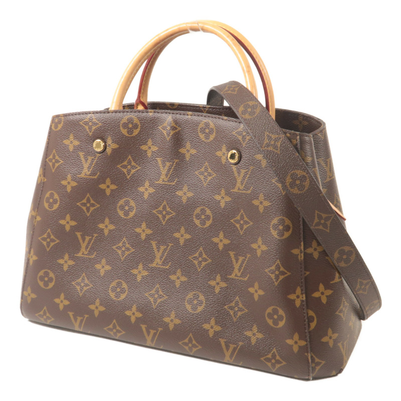 LOUIS VUITTON Monogram Montaigne MM手挽肩背兩用袋-1