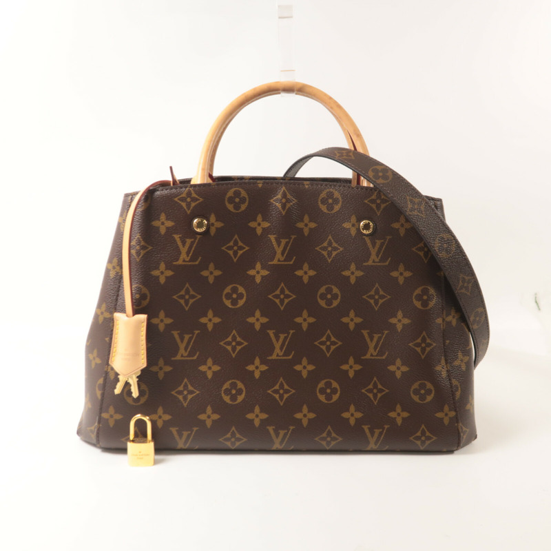 LOUIS VUITTON Monogram Montaigne MM手挽肩背兩用袋-10
