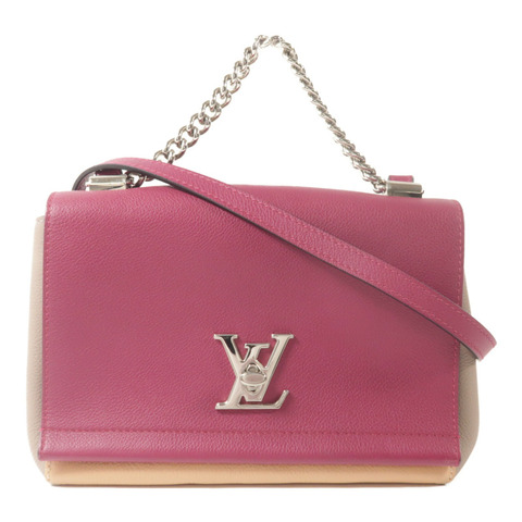 LOUIS VUITTON 牛皮皮革Lockme II BB鏈帶手挽肩背兩用袋