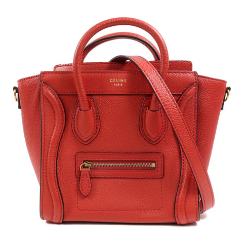 CELINE 牛皮皮革Nano Luggage手挽肩背兩用袋