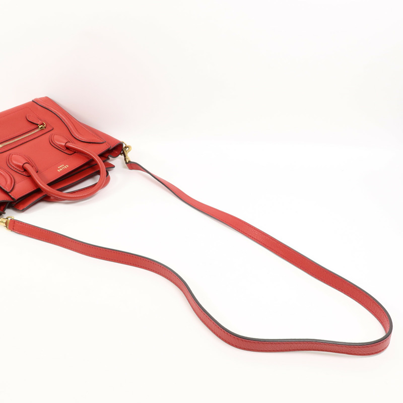 CELINE 牛皮皮革Nano Luggage手挽肩背兩用袋-7