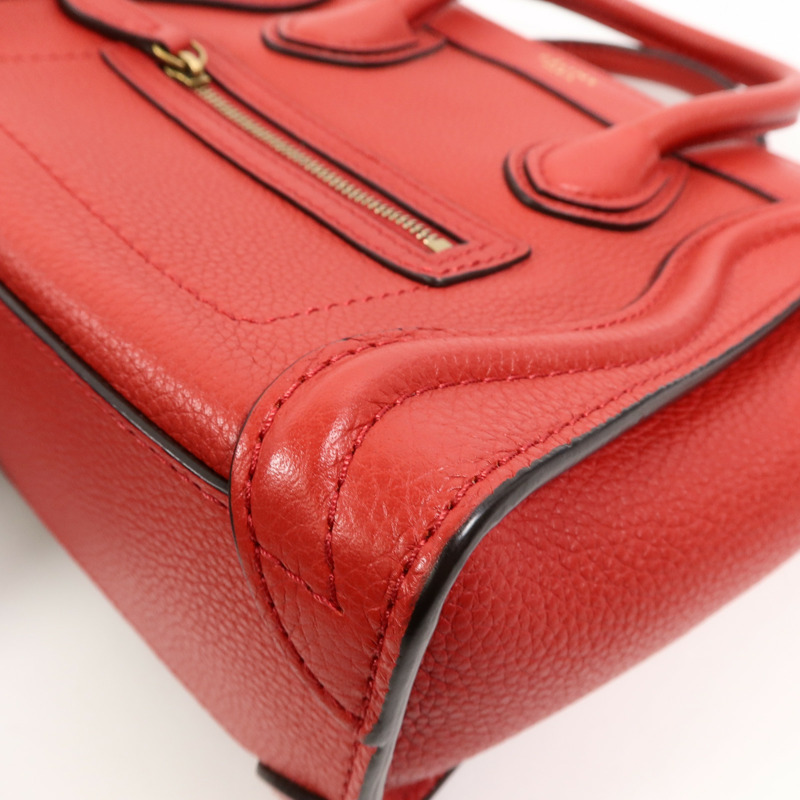 CELINE 牛皮皮革Nano Luggage手挽肩背兩用袋-10