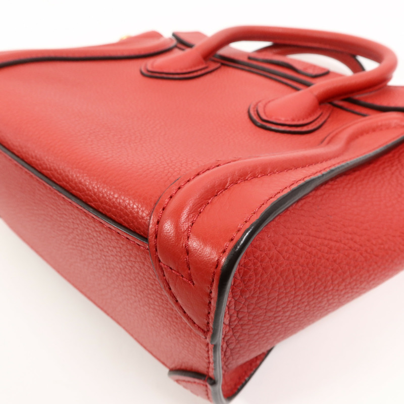 CELINE 牛皮皮革Nano Luggage手挽肩背兩用袋-12