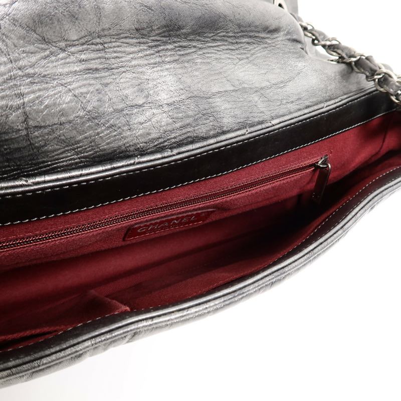 CHANEL 羊皮皮革Chain Shoulder鏈帶手挽肩背兩用袋-4