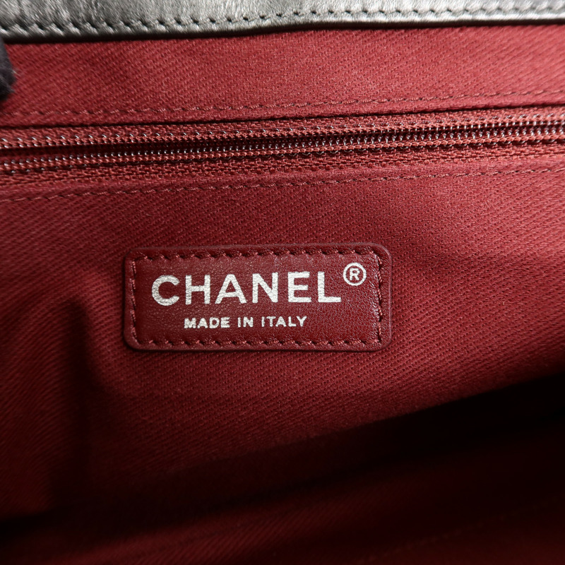 CHANEL 羊皮皮革Chain Shoulder鏈帶手挽肩背兩用袋-5