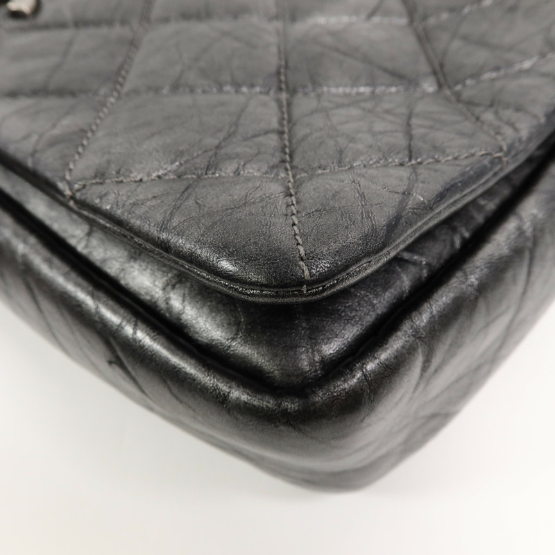 CHANEL 羊皮皮革Chain Shoulder鏈帶手挽肩背兩用袋-9