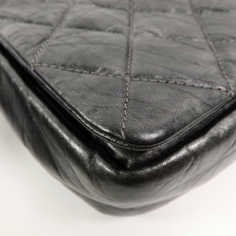 CHANEL 羊皮皮革Chain Shoulder鏈帶手挽肩背兩用袋-10