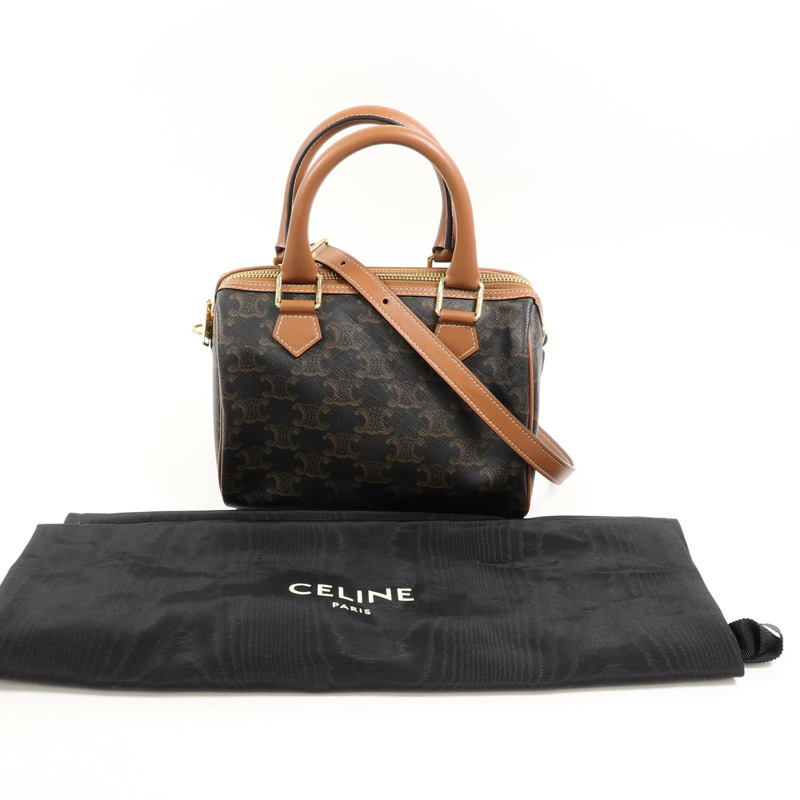 CELINE 塗層帆布Boston Small手挽肩背兩用袋-9