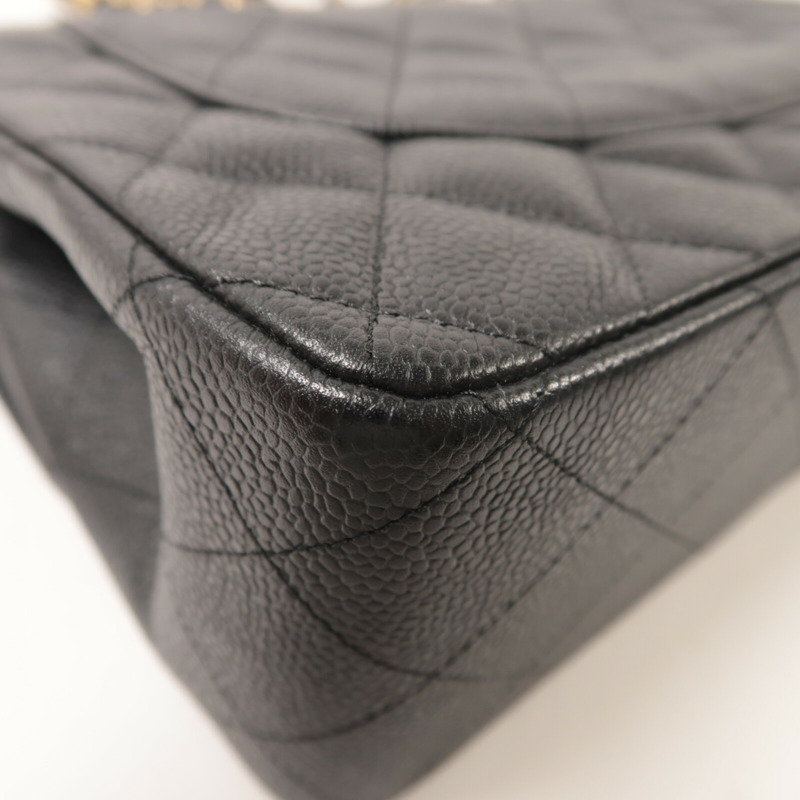 CHANEL 牛皮皮革Large Classic鏈帶肩背袋-13