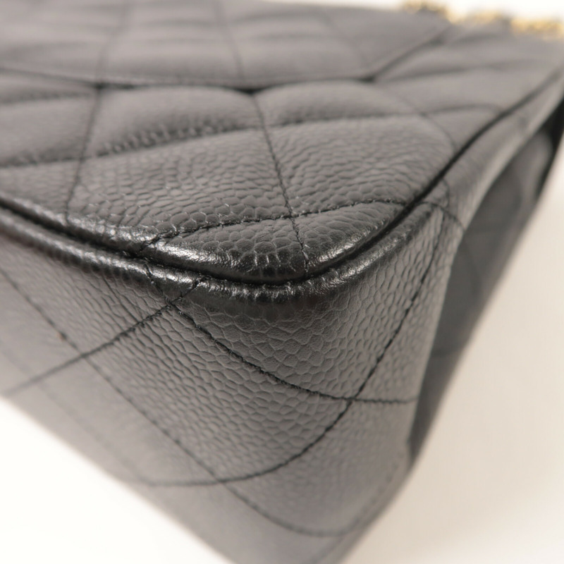 CHANEL 牛皮皮革Large Classic鏈帶肩背袋-14