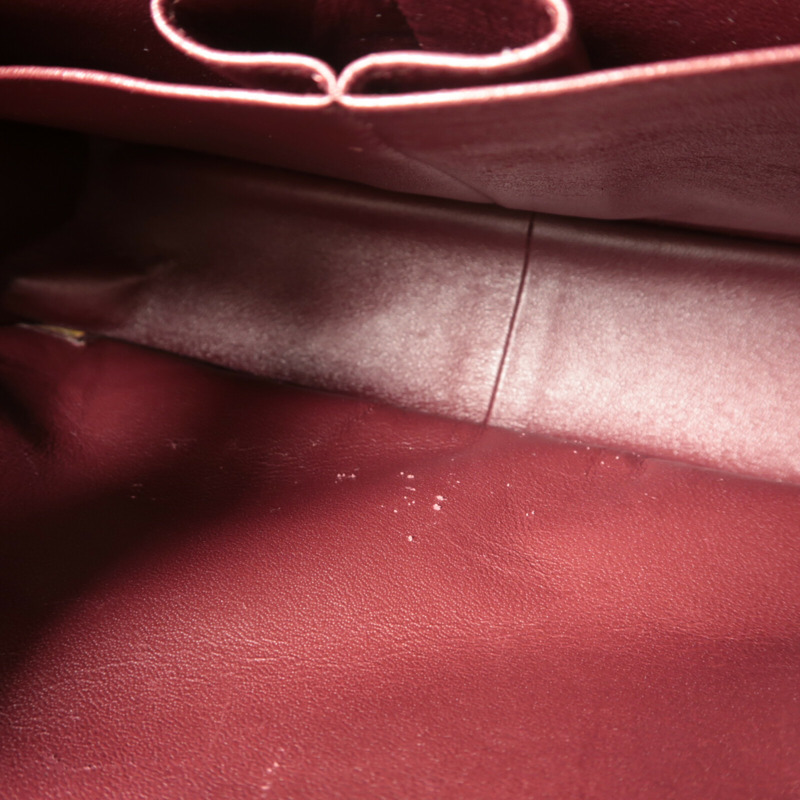 CHANEL 牛皮皮革Large Classic鏈帶肩背袋-15