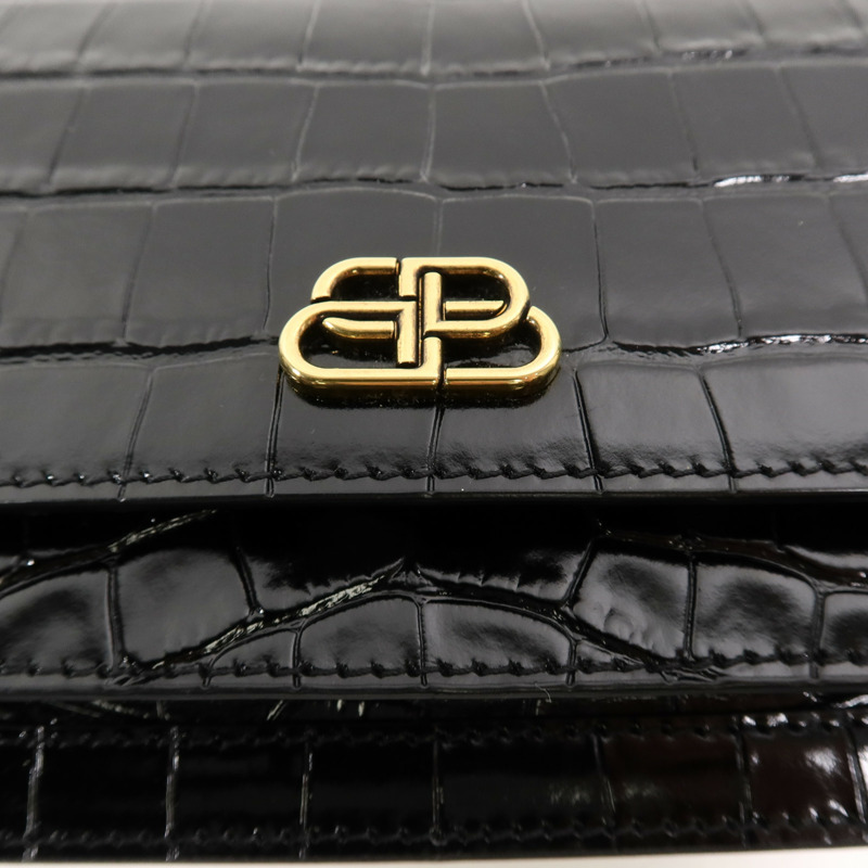 BALENCIAGA 牛皮皮革Chain Shoulder鏈帶肩背袋-8