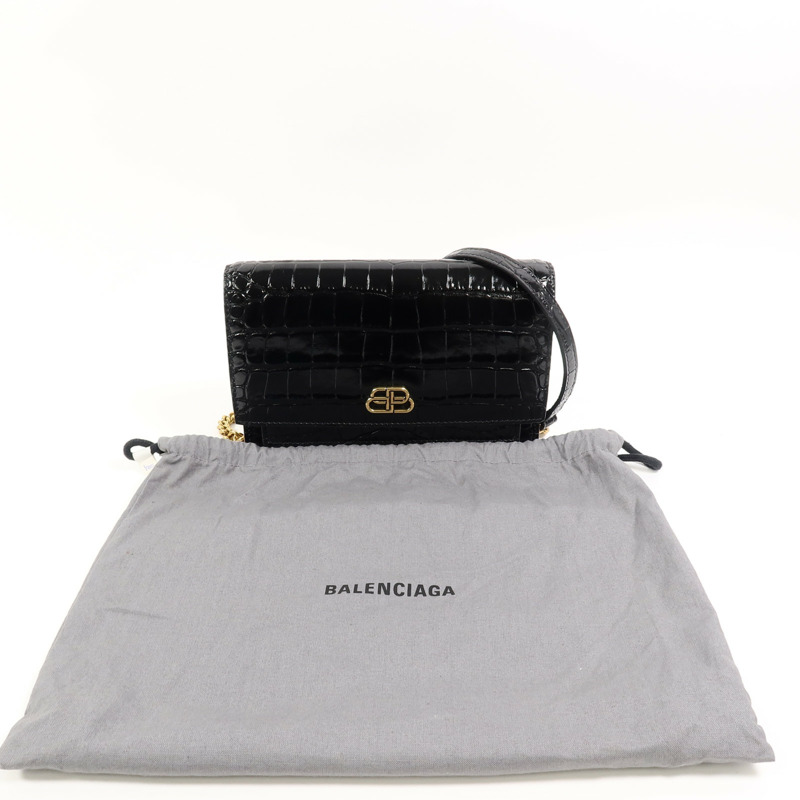 BALENCIAGA 牛皮皮革Chain Shoulder鏈帶肩背袋-9