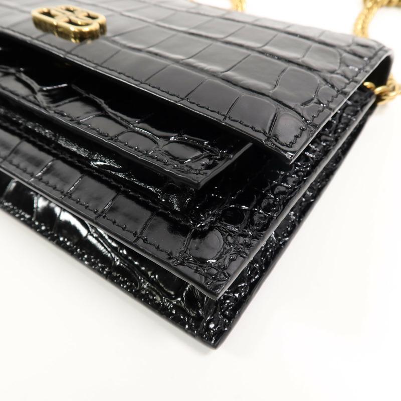 BALENCIAGA 牛皮皮革Chain Shoulder鏈帶肩背袋-10