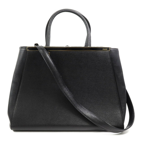 FENDI 牛皮皮革2 Jours金扣手挽肩背兩用袋