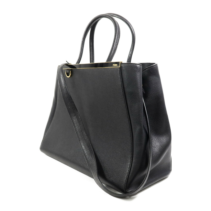 FENDI 牛皮皮革2 Jours金扣手挽肩背兩用袋-2