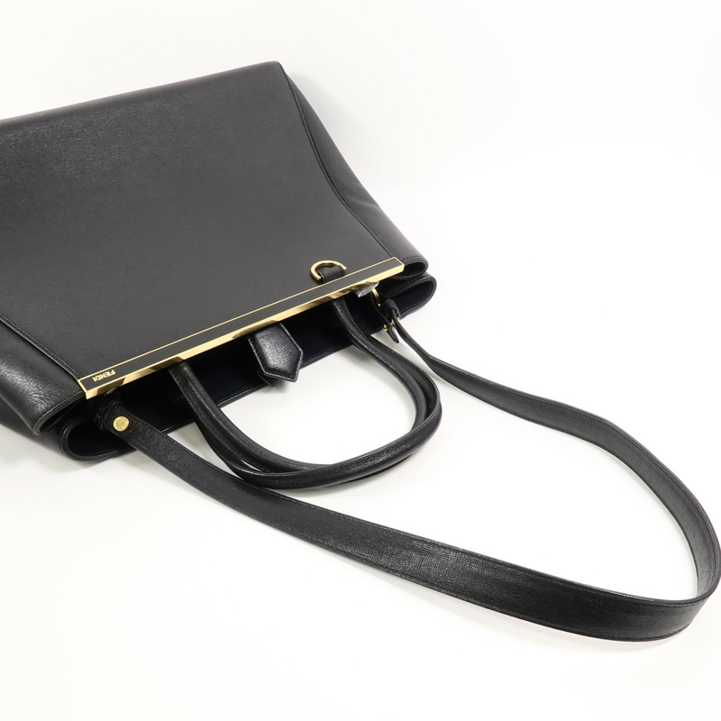 FENDI 牛皮皮革2 Jours金扣手挽肩背兩用袋-7