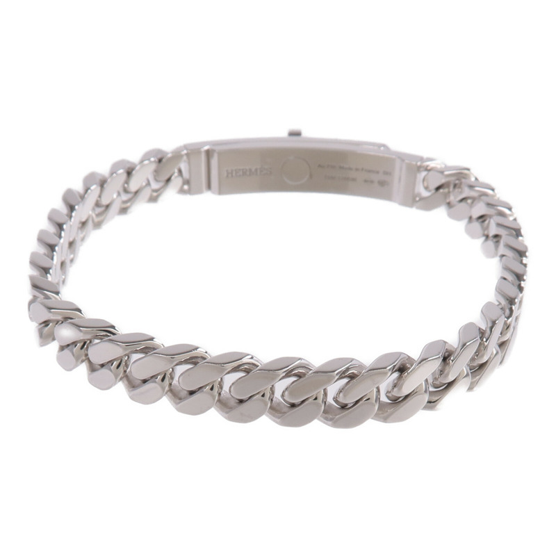 HERMES 18K白金Kelly Gourmette SH鑽石手鏈-2