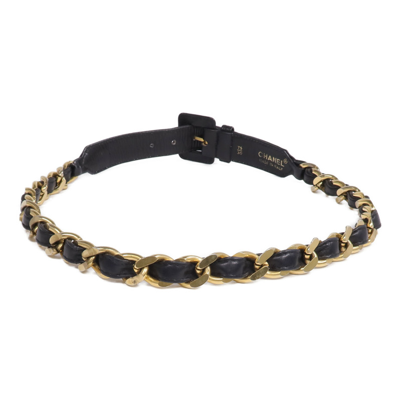 CHANEL 羊皮皮革Vintage Belt皮帶-2