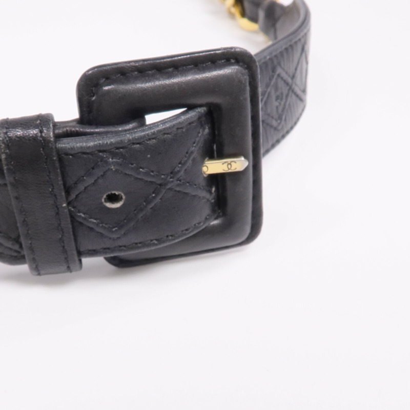 CHANEL 羊皮皮革Vintage Belt皮帶-4