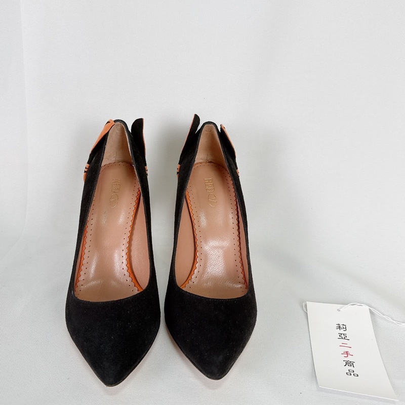 莉亞精品♡Valentino 黑色狐狸高跟鞋#36 二手-2