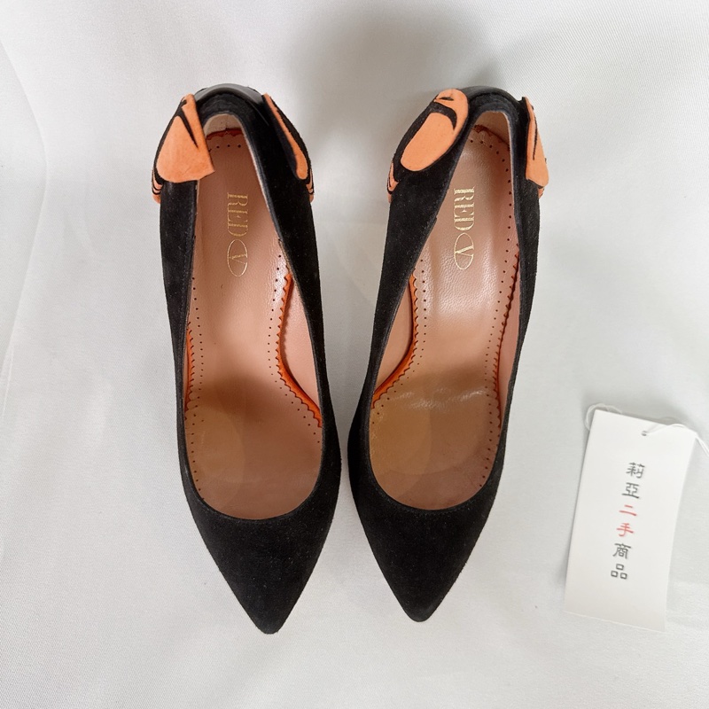 莉亞精品♡Valentino 黑色狐狸高跟鞋#36 二手-3