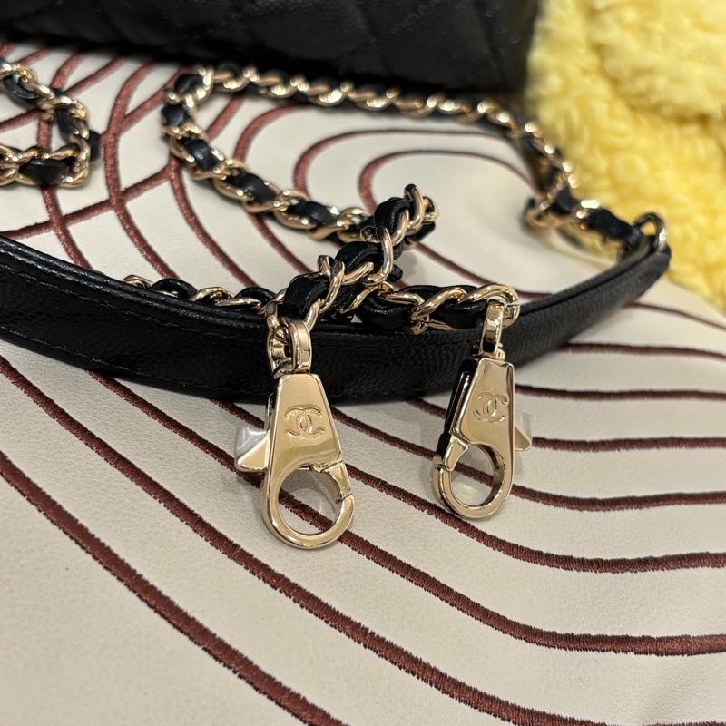 Chanel coco handle small 黑色荔枝牛皮-6