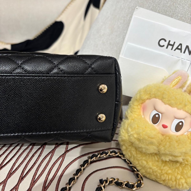 Chanel coco handle small 黑色荔枝牛皮-11