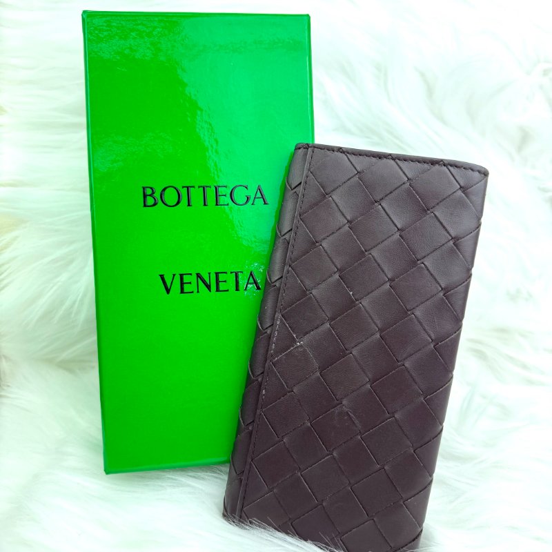 Bottega Veneta 黑色編織長銀包-1