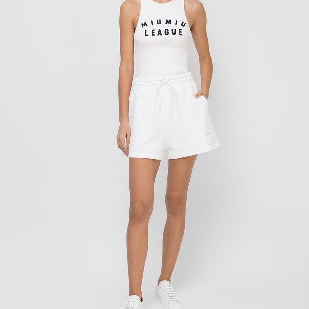 MiuMiu字母印花修身針織背心-2