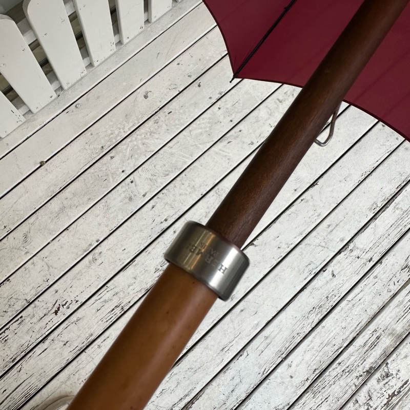 【赫蒂國際精品】Hermès 愛馬仕 酒紅色長傘 vintage-4