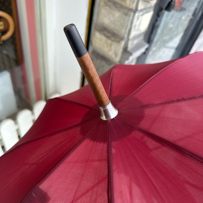【赫蒂國際精品】Hermès 愛馬仕 酒紅色長傘 vintage-7