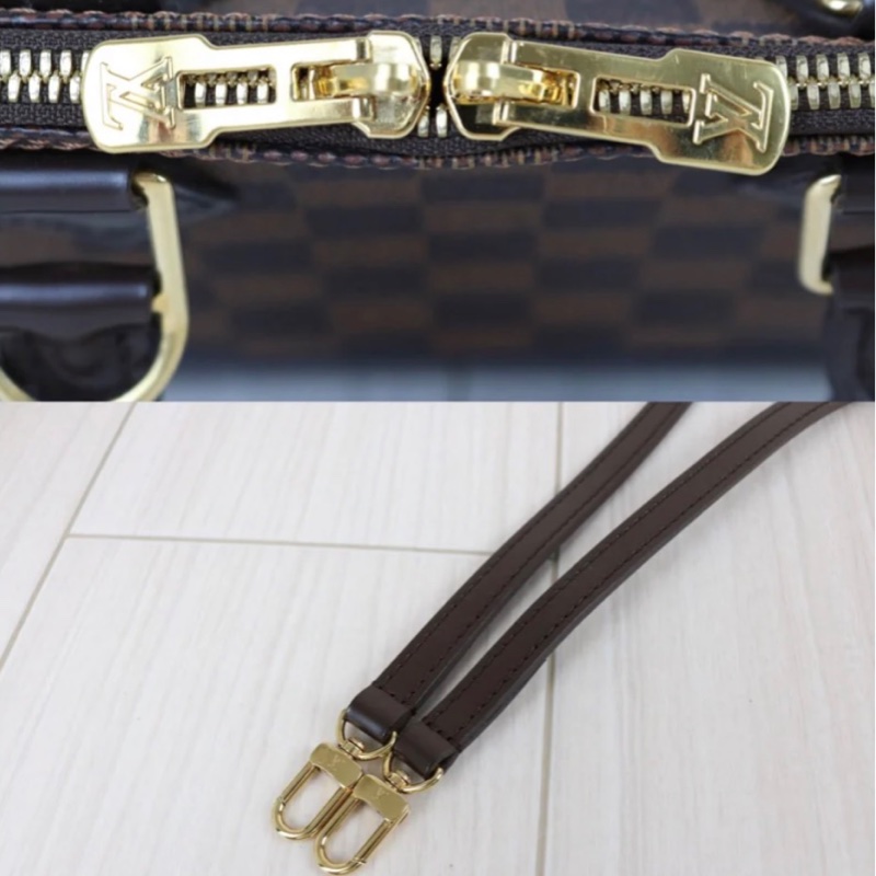 「JL精品代購」98新 Lv 棕色棋盤格貝殼包 alma BB-12