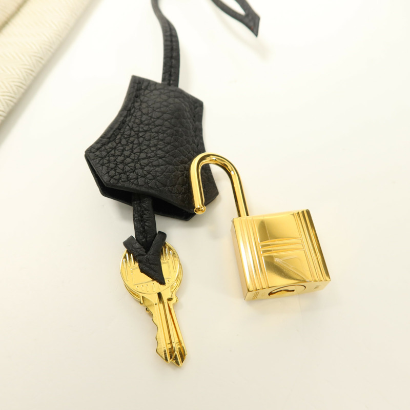 HERMES Togo皮革Kelly 25手挽肩背兩用袋Noir-13