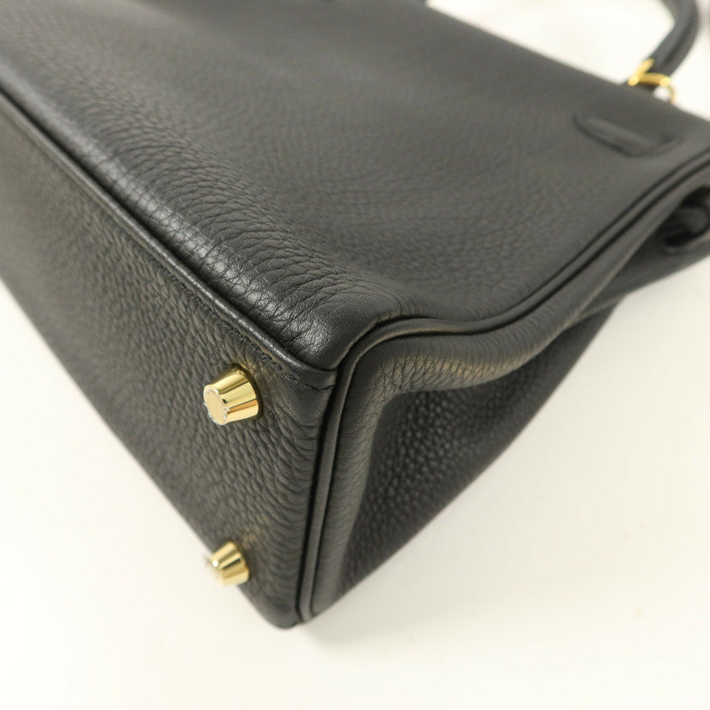 HERMES Togo皮革Kelly 25手挽肩背兩用袋Noir-17