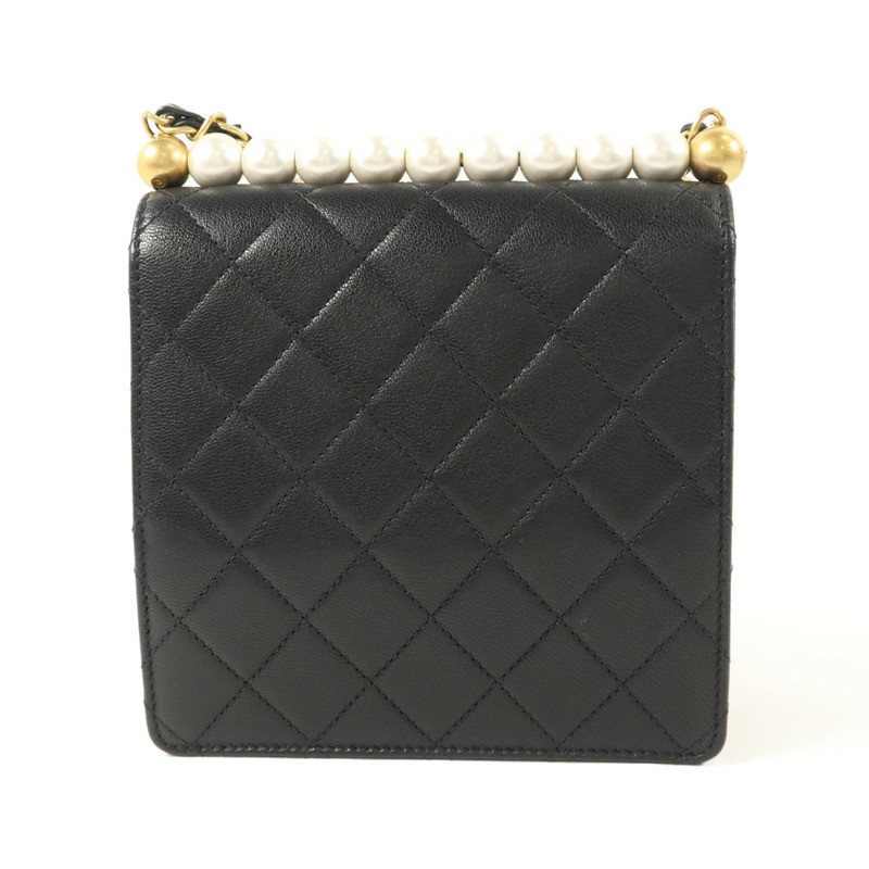 CHANEL 牛皮皮革Small Pearl Flap Bag鏈帶肩背袋-1