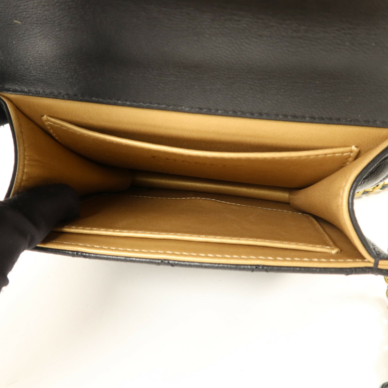 CHANEL 牛皮皮革Small Pearl Flap Bag鏈帶肩背袋-4