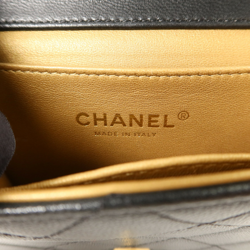 CHANEL 牛皮皮革Small Pearl Flap Bag鏈帶肩背袋-5