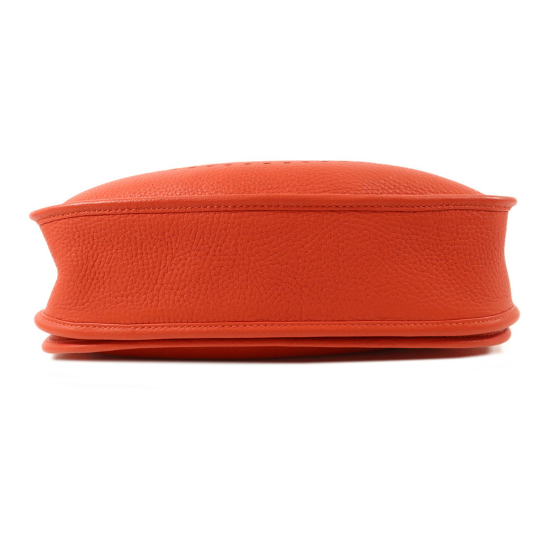 HERMES Clemence皮革Evelyne PM肩背袋Rouge Tomate-3