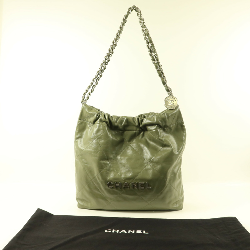 CHANEL 牛皮皮革Chanel 22 Small鏈帶肩背袋-8