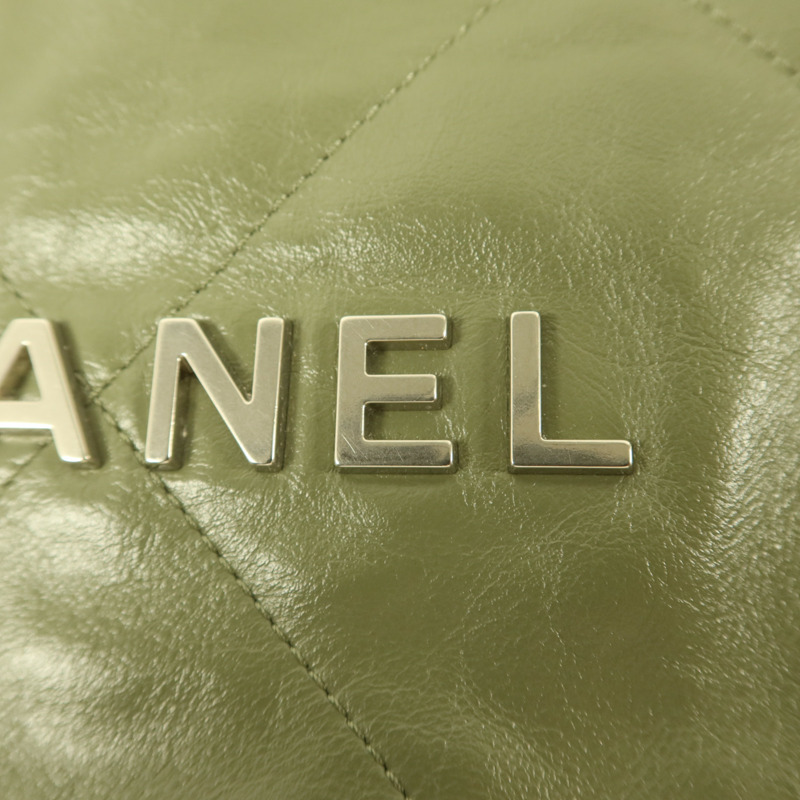 CHANEL 牛皮皮革Chanel 22 Small鏈帶肩背袋-10