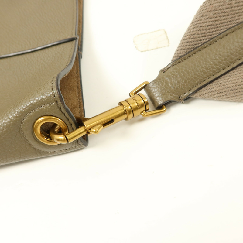 CELINE 牛皮皮革Sangle Bucket Bag肩背袋-9