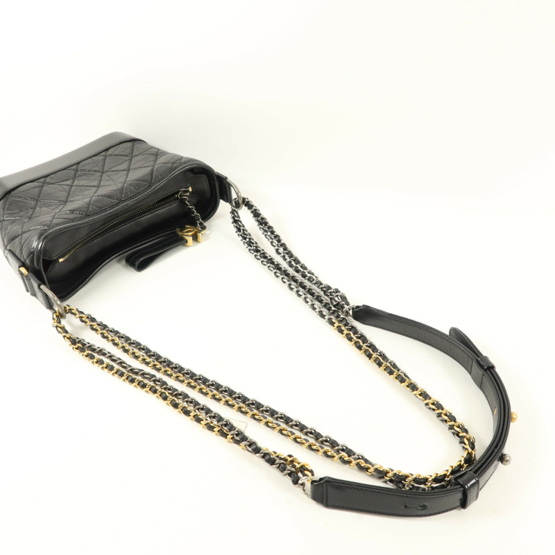 CHANEL 牛皮皮革Gabrielle Small鏈帶肩背袋-8