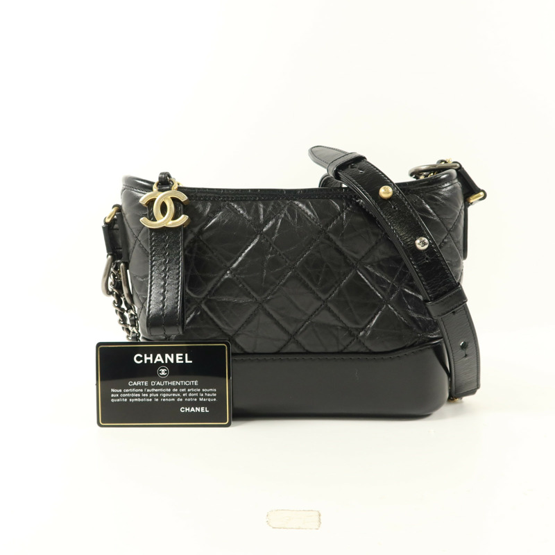 CHANEL 牛皮皮革Gabrielle Small鏈帶肩背袋-10