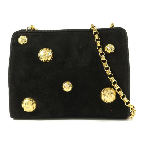 Salvatore Ferragamo 麂皮皮革Shoulder Bag鏈帶肩背袋