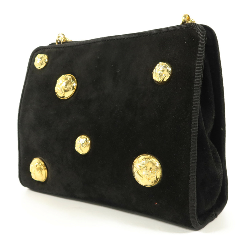 Salvatore Ferragamo 麂皮皮革Shoulder Bag鏈帶肩背袋-2