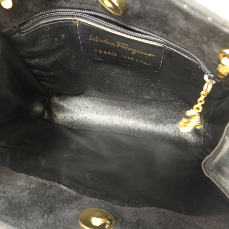 Salvatore Ferragamo 麂皮皮革Shoulder Bag鏈帶肩背袋-4