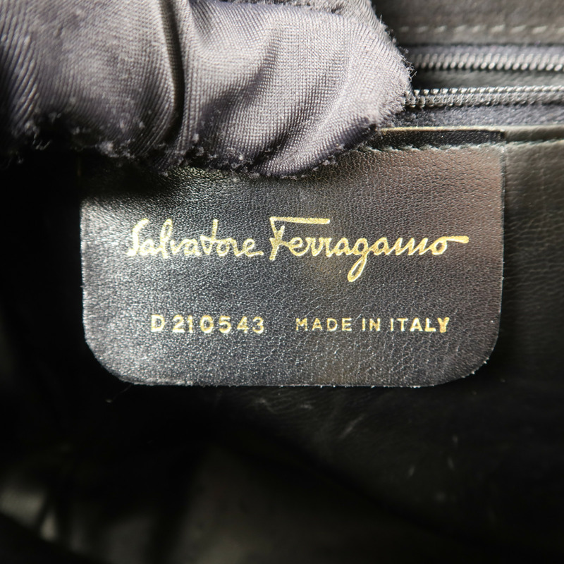 Salvatore Ferragamo 麂皮皮革Shoulder Bag鏈帶肩背袋-5